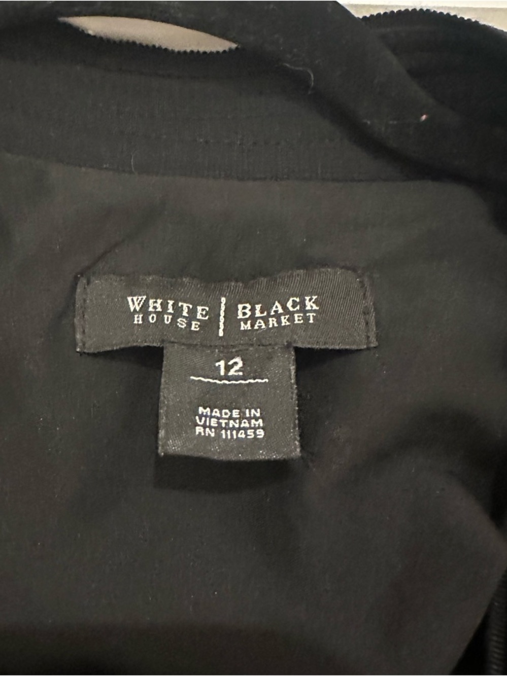 White House Black Market Black Open-Front Blazer with Stud Detailing - Picture 5 of 7